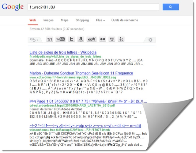Ma première recherche sur le net!